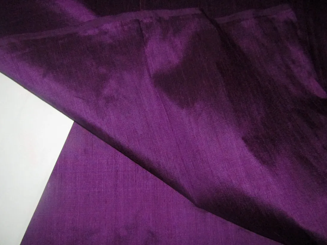 100% pure silk dupioni fabric purple 54&quot; with slubs