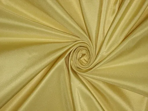 100% Pure SILK TAFFETA FABRIC Butter Gold colour 54" wide TAF158