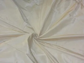 100% Pure SILK TAFFETA FABRIC Frosted Cream color 54" wide