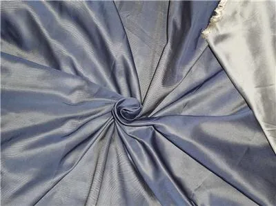 100% Pure Silk Taffeta Fabric-twill weave- Blueish Grey x Silver Color 54" wide Taf#275[2]