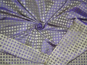 100% silk tafetta plaids lilac and light gold   TAFC53[6]