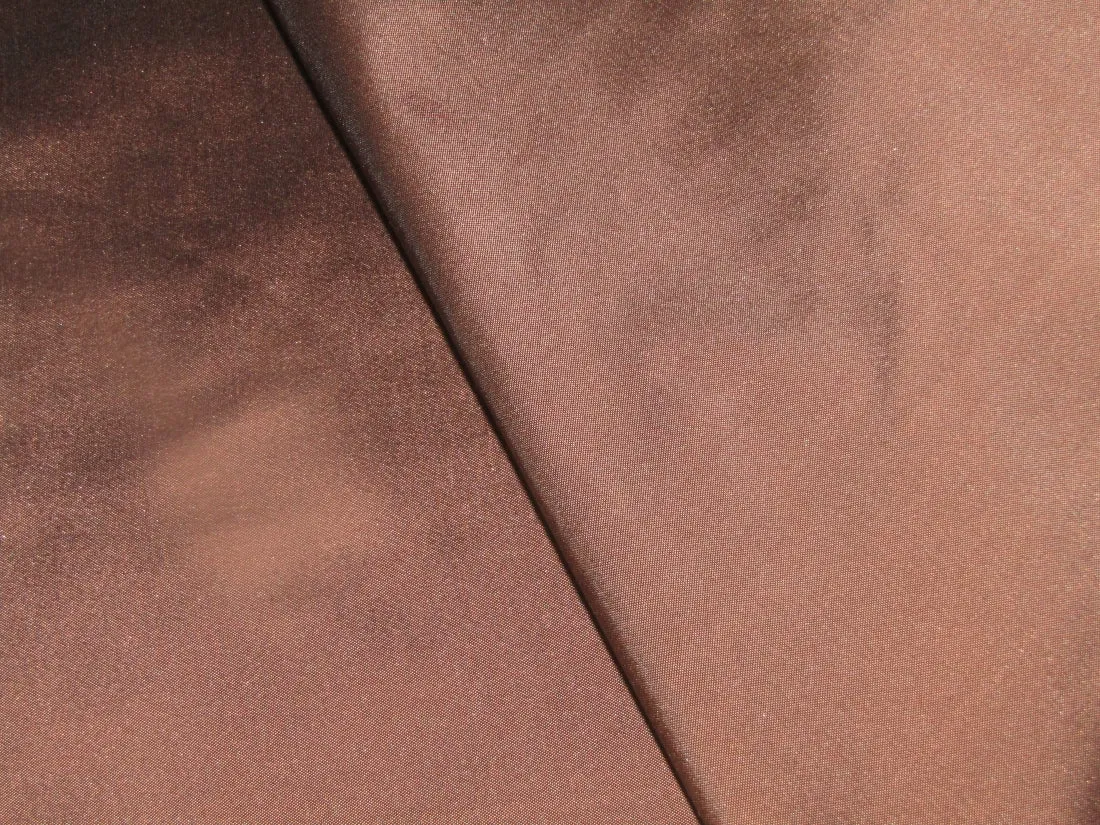 100% SILK TAFFETA FABRIC Cocoa color 54" wide TAF19[4]