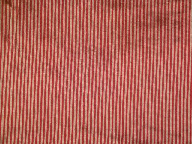 100 % SILK TAFFETA GOLD X RED colour STRIPE 54" wide TAFS126[1]