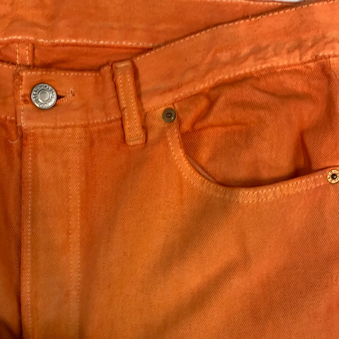 1980s Vintage Levi’s Orange Bell Bottom Flare 501 Jeans - W36