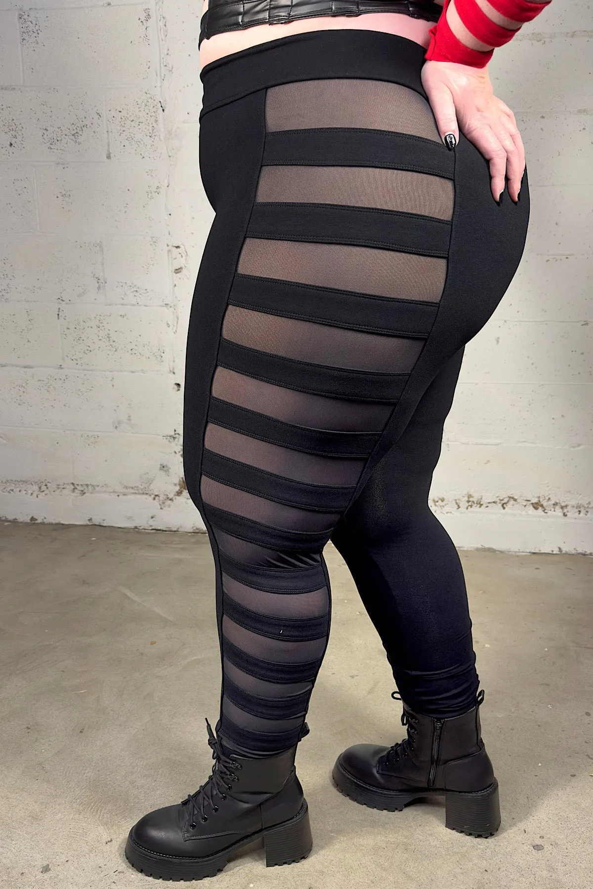 5D x Stellar Dust Alrai Leggings - bamboo/mesh - last sizes XS, XL, XXL