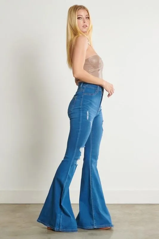 Aylin's Distressed Flare Pants