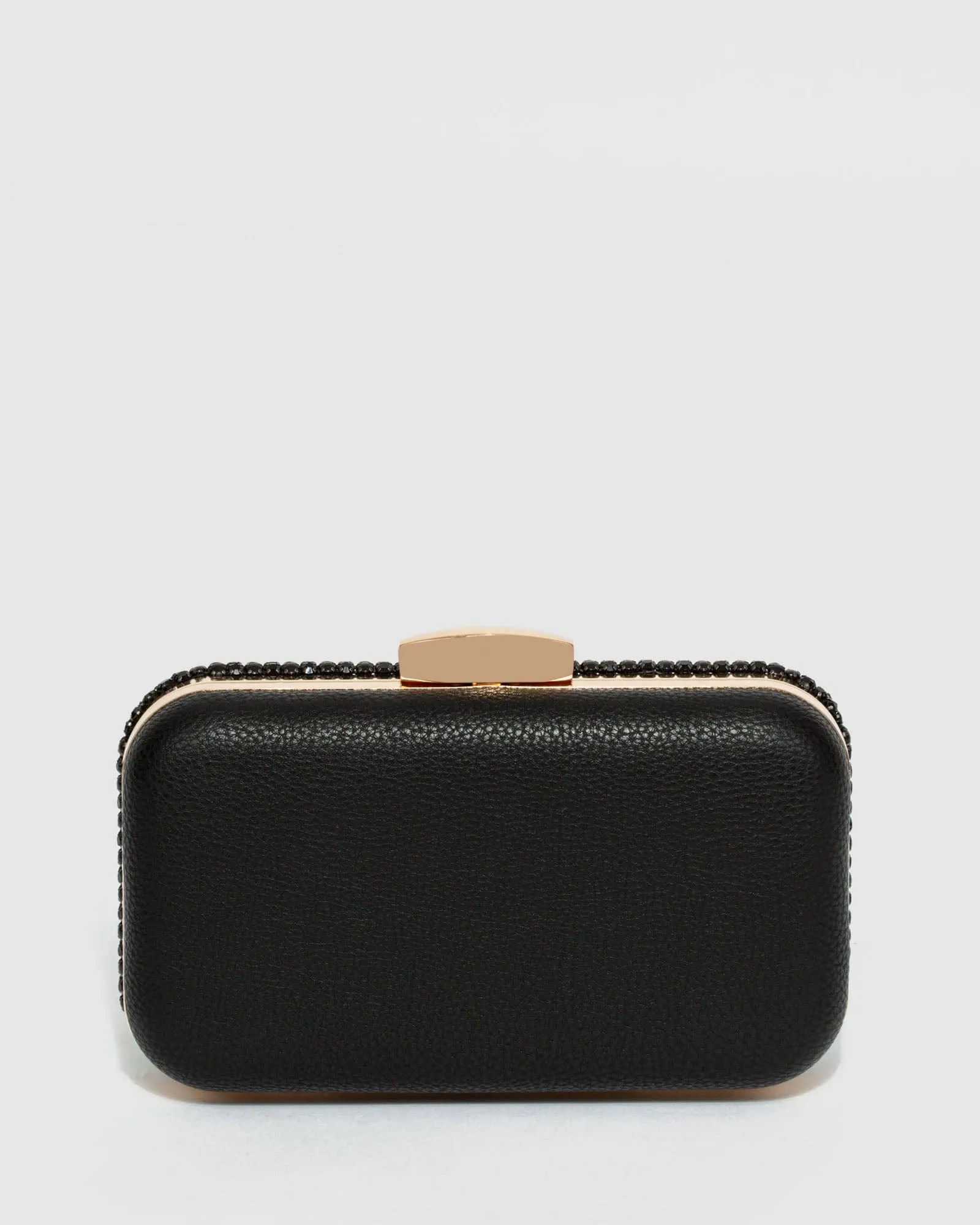 Black Deja Hardcase Clutch Bag