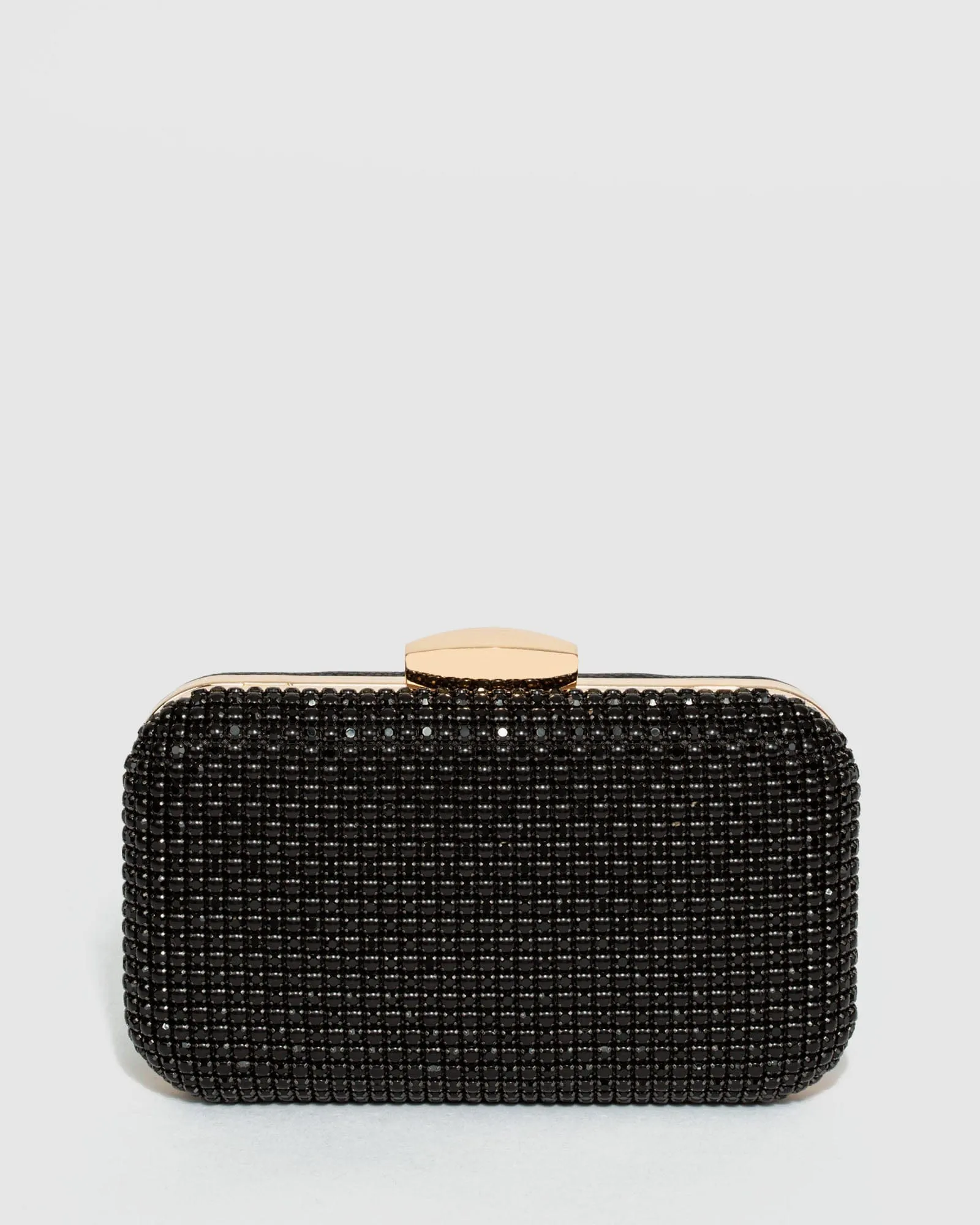 Black Deja Hardcase Clutch Bag