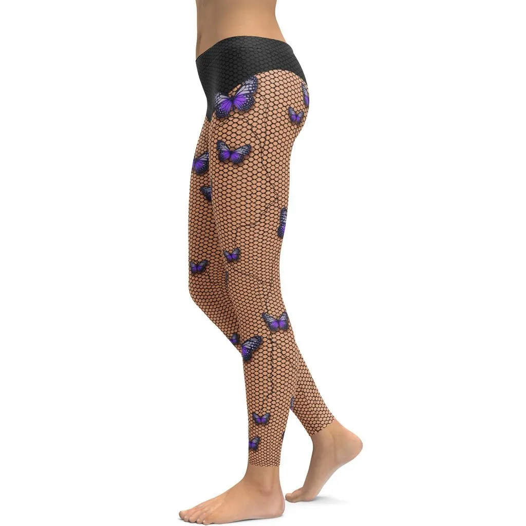 Bold Butterfly Mesh Leggings