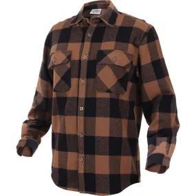 Brown   Black - Buffalo Plaid Extra Heavyweight Brawny Flannel Shirt