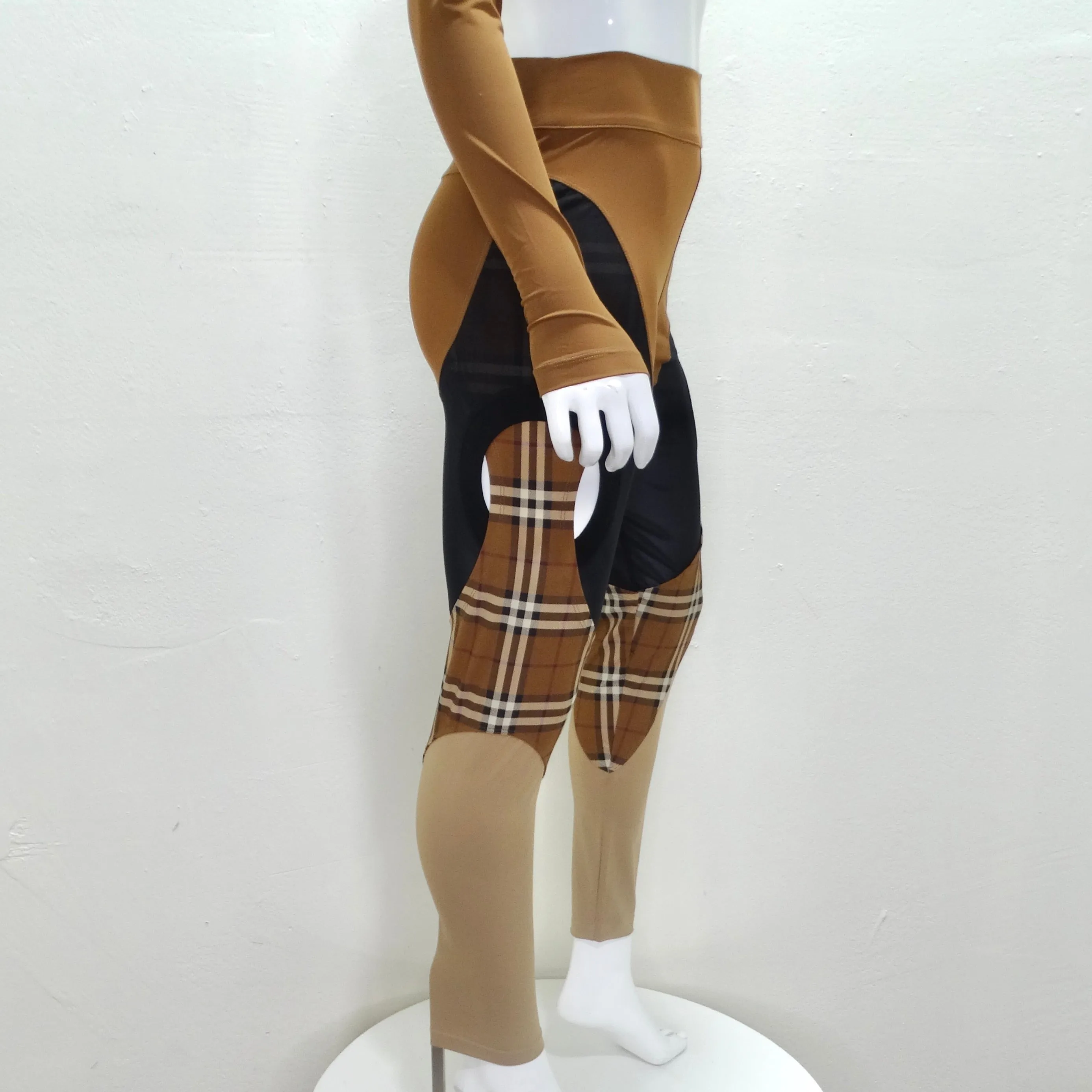 Burberry Sporty Panel Brown Leggings