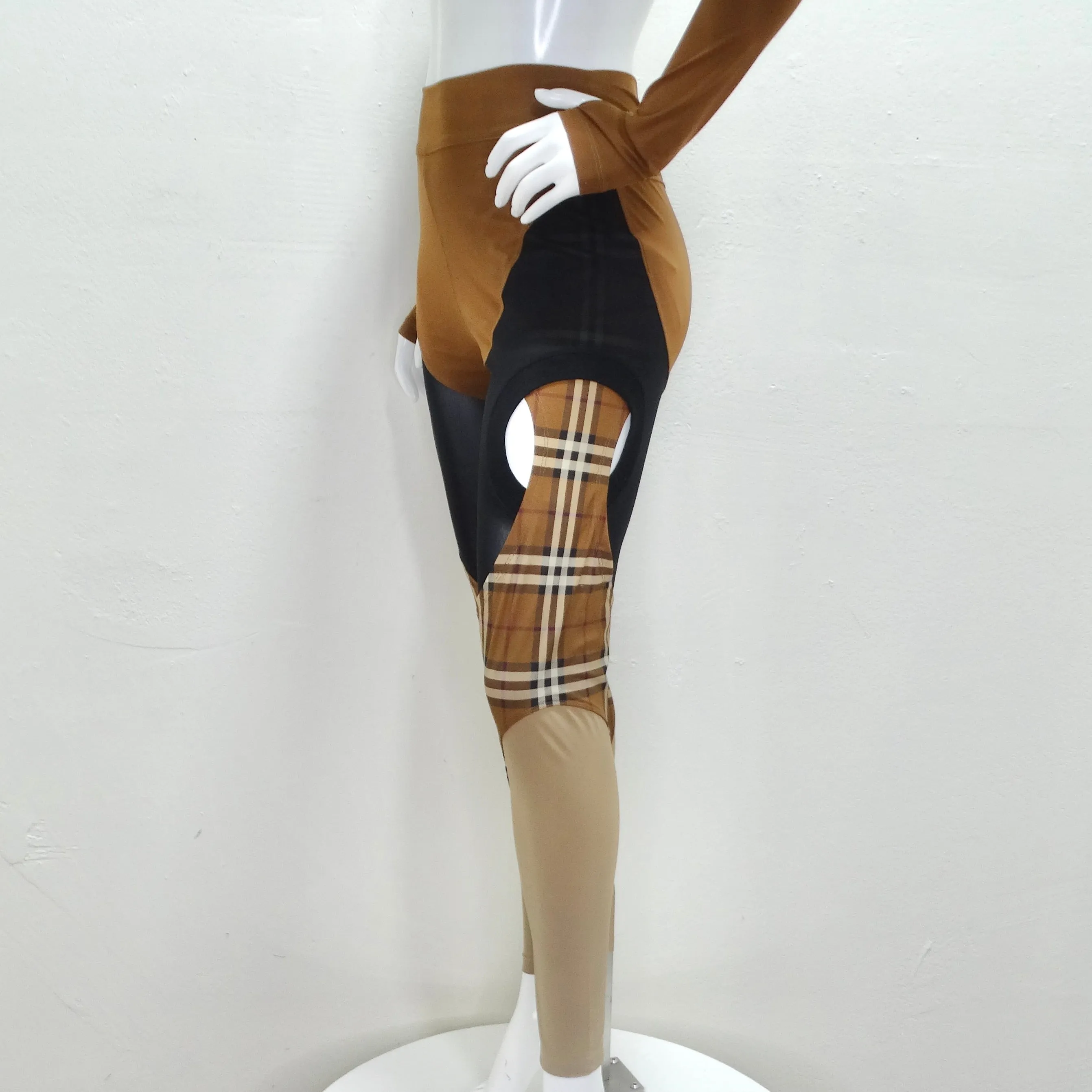 Burberry Sporty Panel Brown Leggings