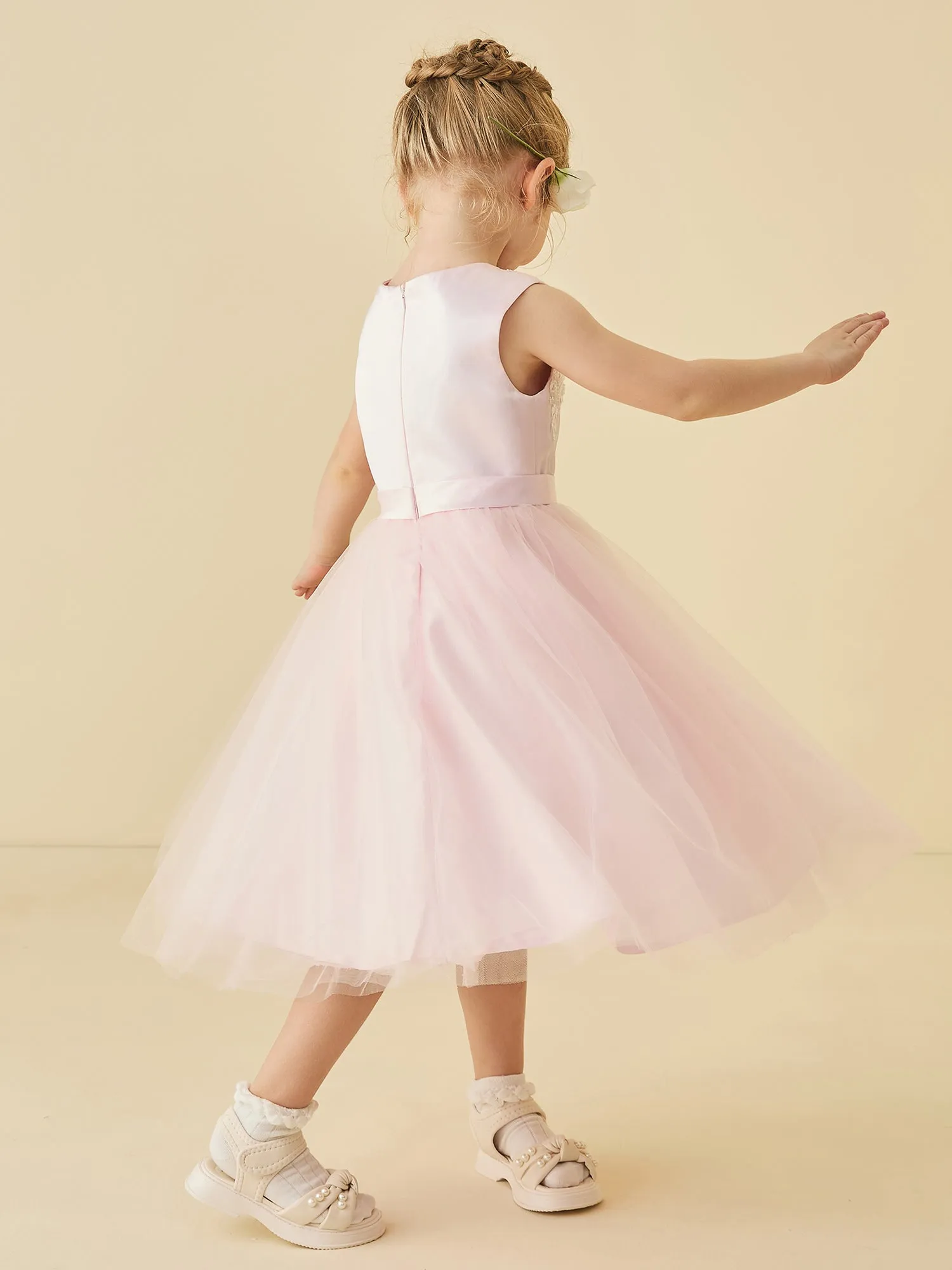 Flower Girl Dresses With Beads Sequin Applique