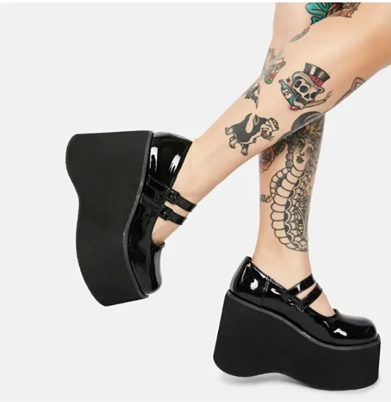 Funki Buys | Shoes | Women's Platform Wedge High Mary Janes