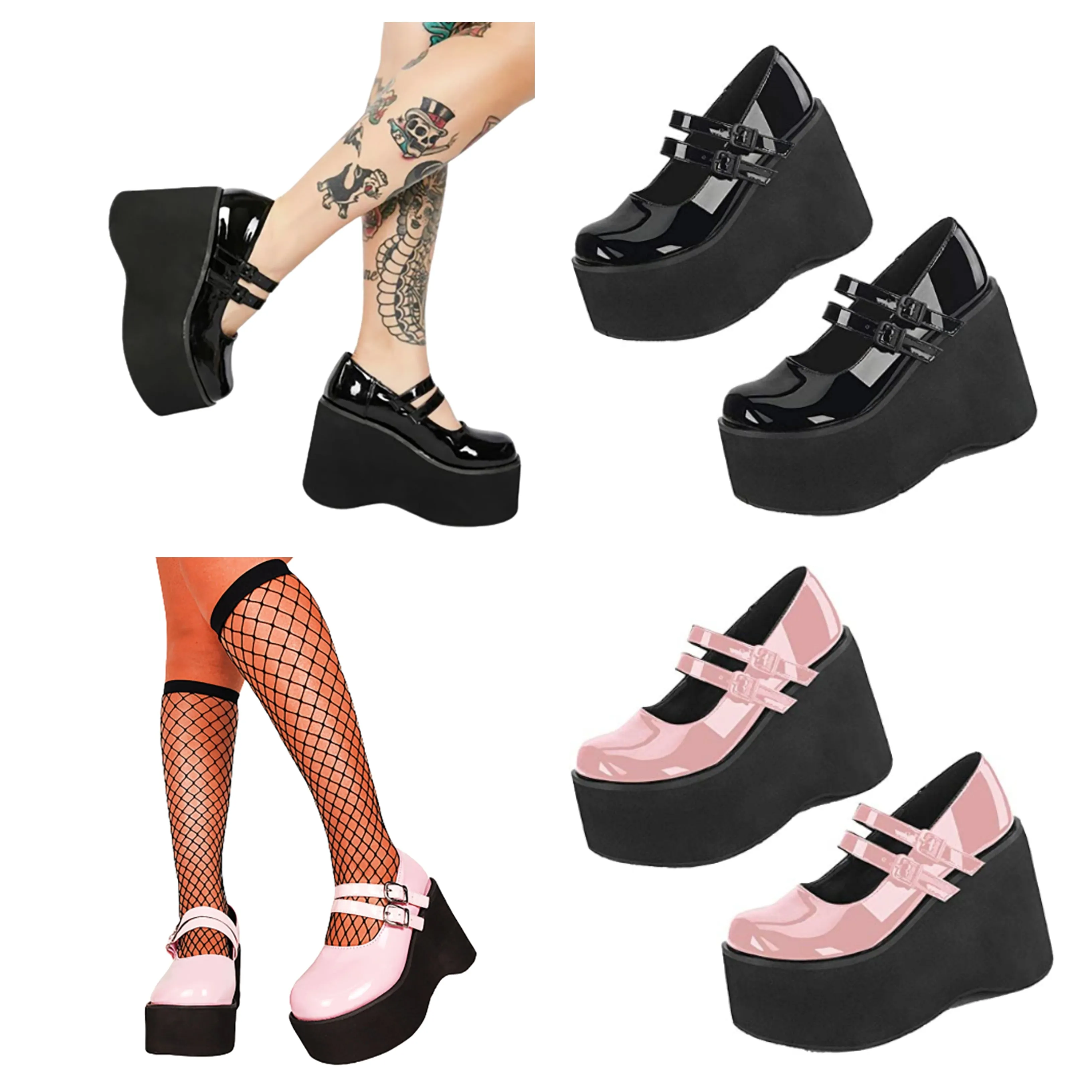 Funki Buys | Shoes | Women's Platform Wedge High Mary Janes