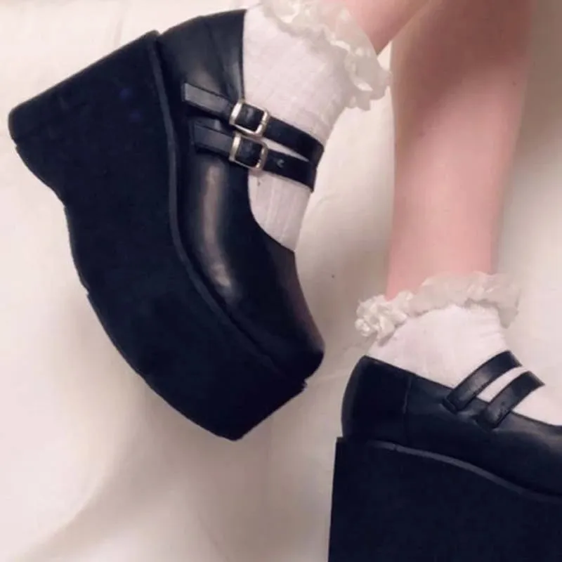 Funki Buys | Shoes | Women's Platform Wedge High Mary Janes