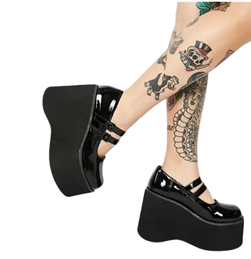 Funki Buys | Shoes | Women's Platform Wedge High Mary Janes