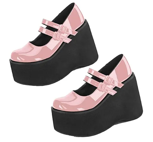 Funki Buys | Shoes | Women's Platform Wedge High Mary Janes