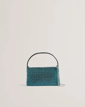 Glittar Diamante Mini Baguette Bag Lt-Blue