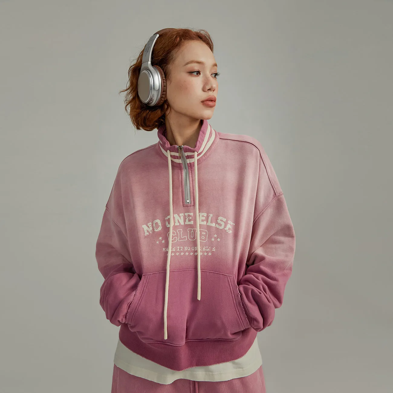 Gradient Anorak Logo Sweatshirt