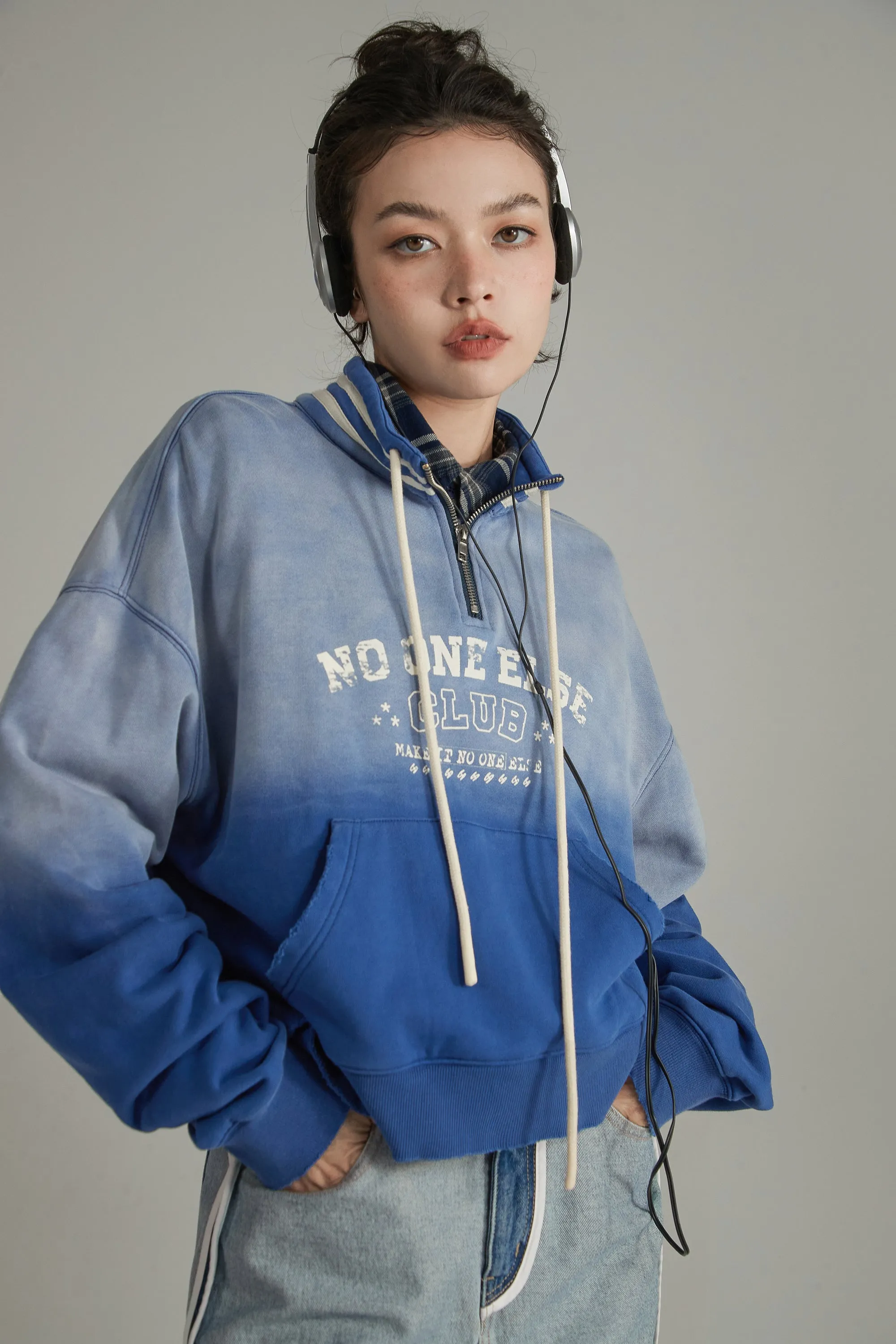 Gradient Anorak Logo Sweatshirt