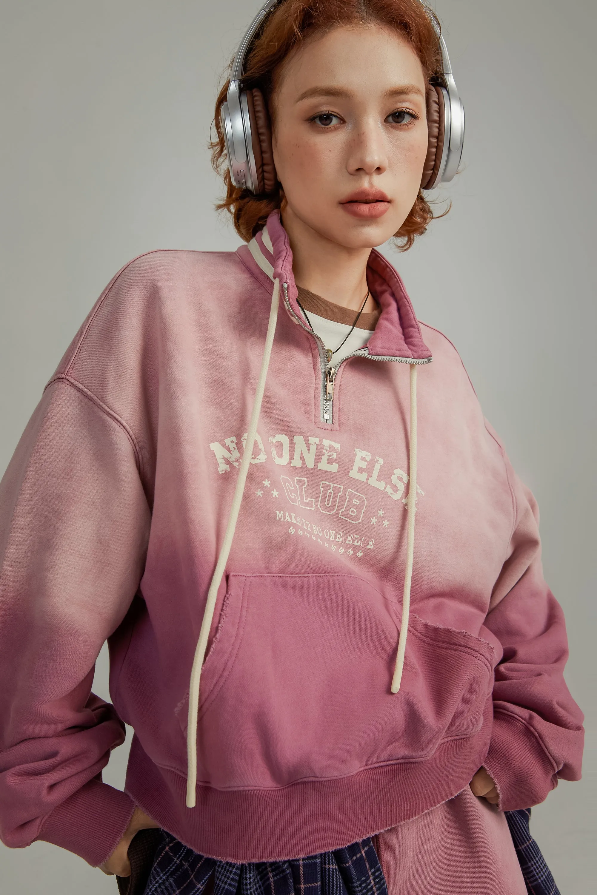 Gradient Anorak Logo Sweatshirt