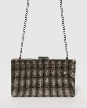 Gunmetal Angelina Clutch Bag