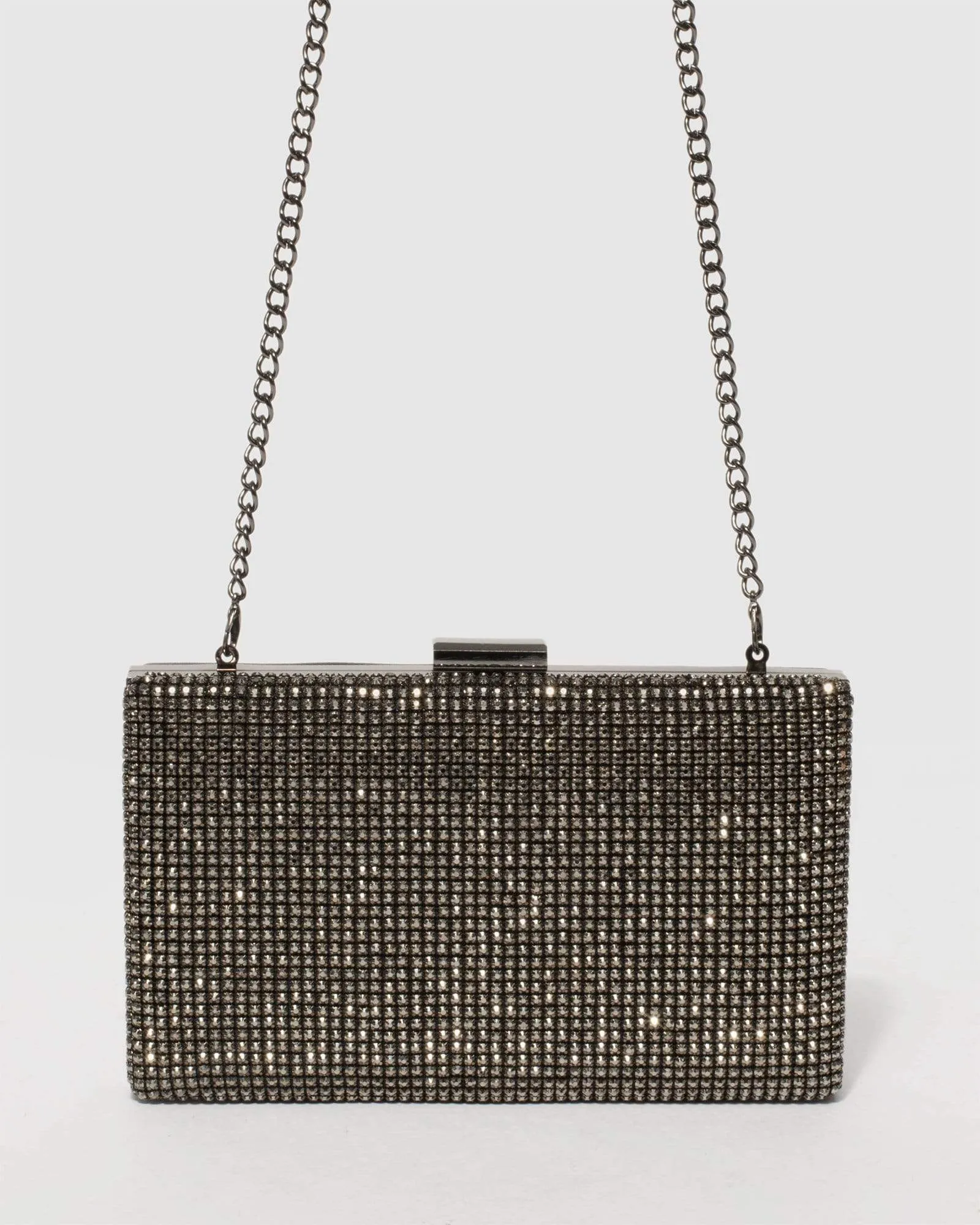 Gunmetal Angelina Clutch Bag