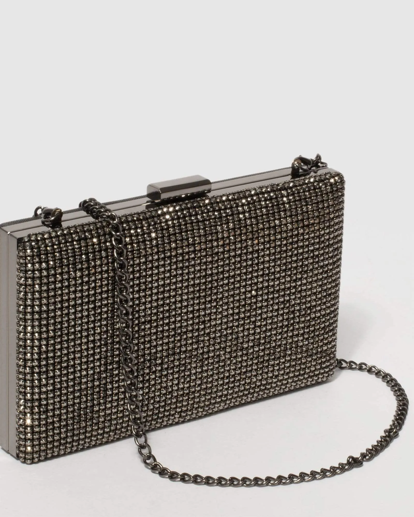 Gunmetal Angelina Clutch Bag