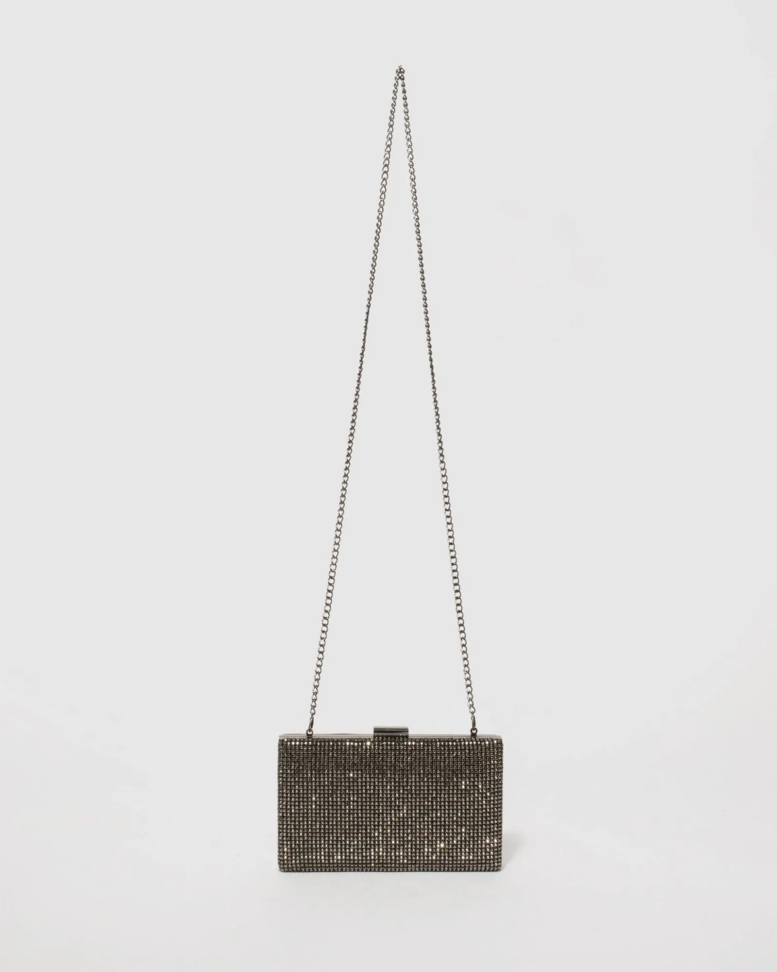 Gunmetal Angelina Clutch Bag