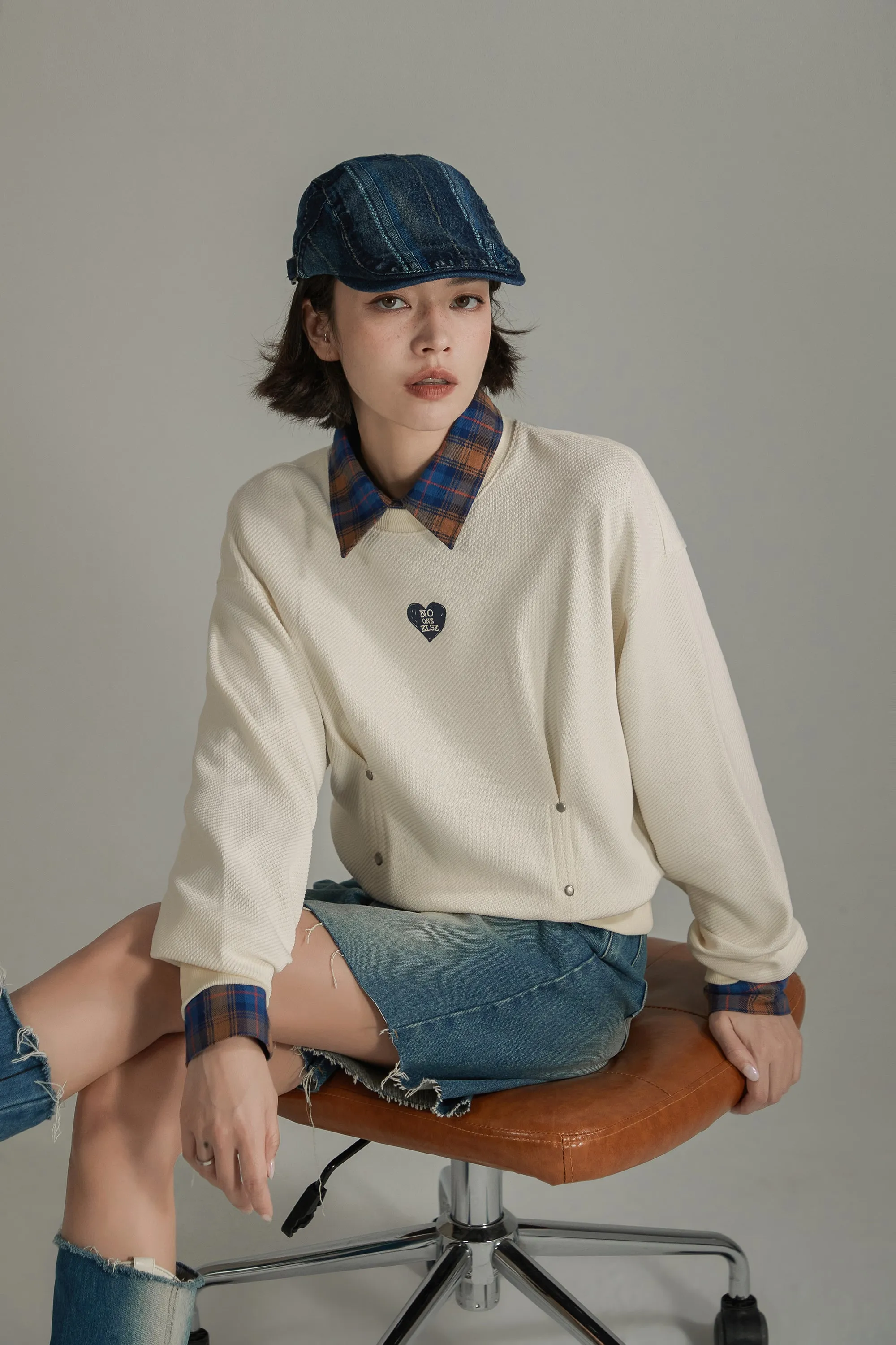 Heart Logo Loose Fit Sweatshirt