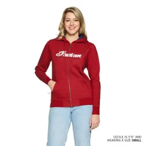 Indian Motorcycle Womens USA Flag Hoodie Red