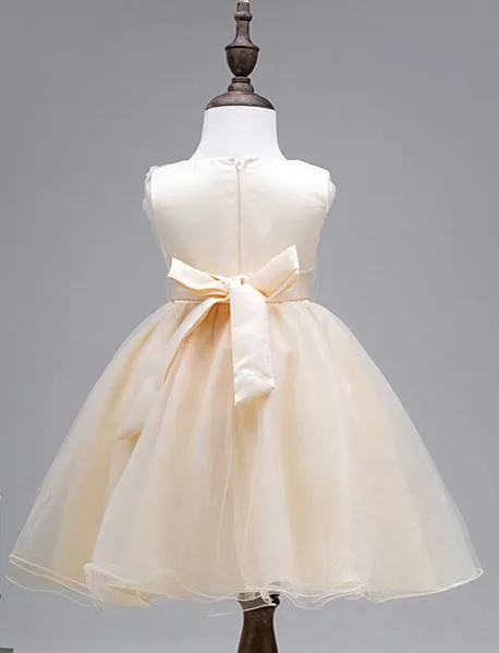 Lace Tulle Cute Flower Girl Dresses, Lovely Affordable Satin Top Little Girl Dresses,  FG035