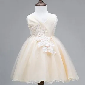 Lace Tulle Cute Flower Girl Dresses, Lovely Affordable Satin Top Little Girl Dresses,  FG035