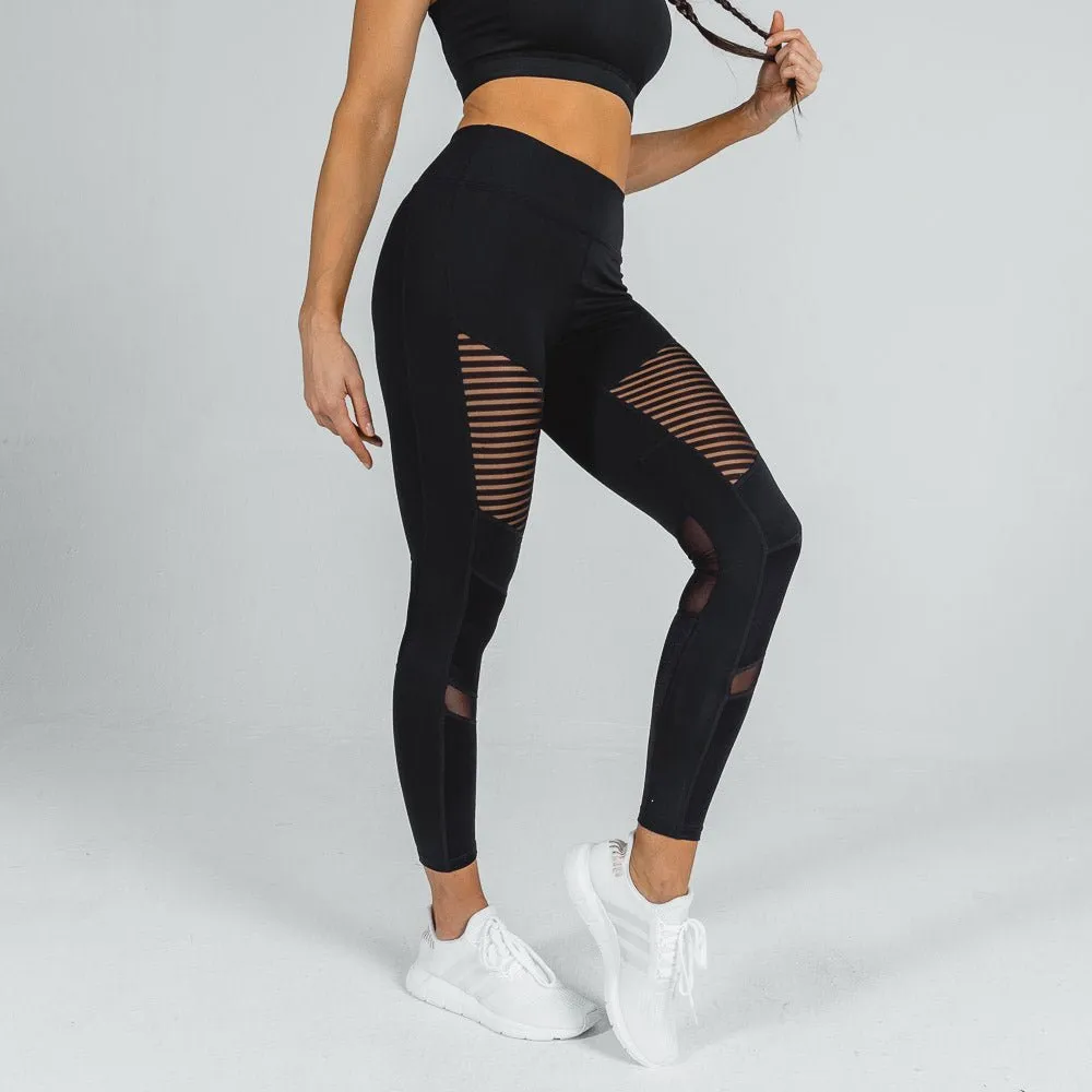 Mesh Leggings - Black