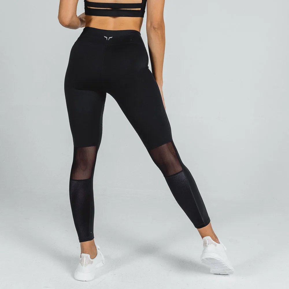 Mesh Leggings - Black