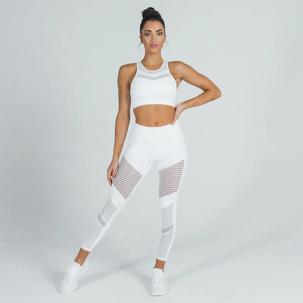 Mesh Leggings - White