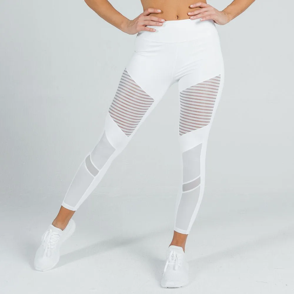 Mesh Leggings - White