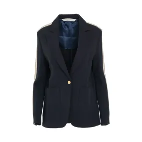 Milano Track Blazer in Navy Blue