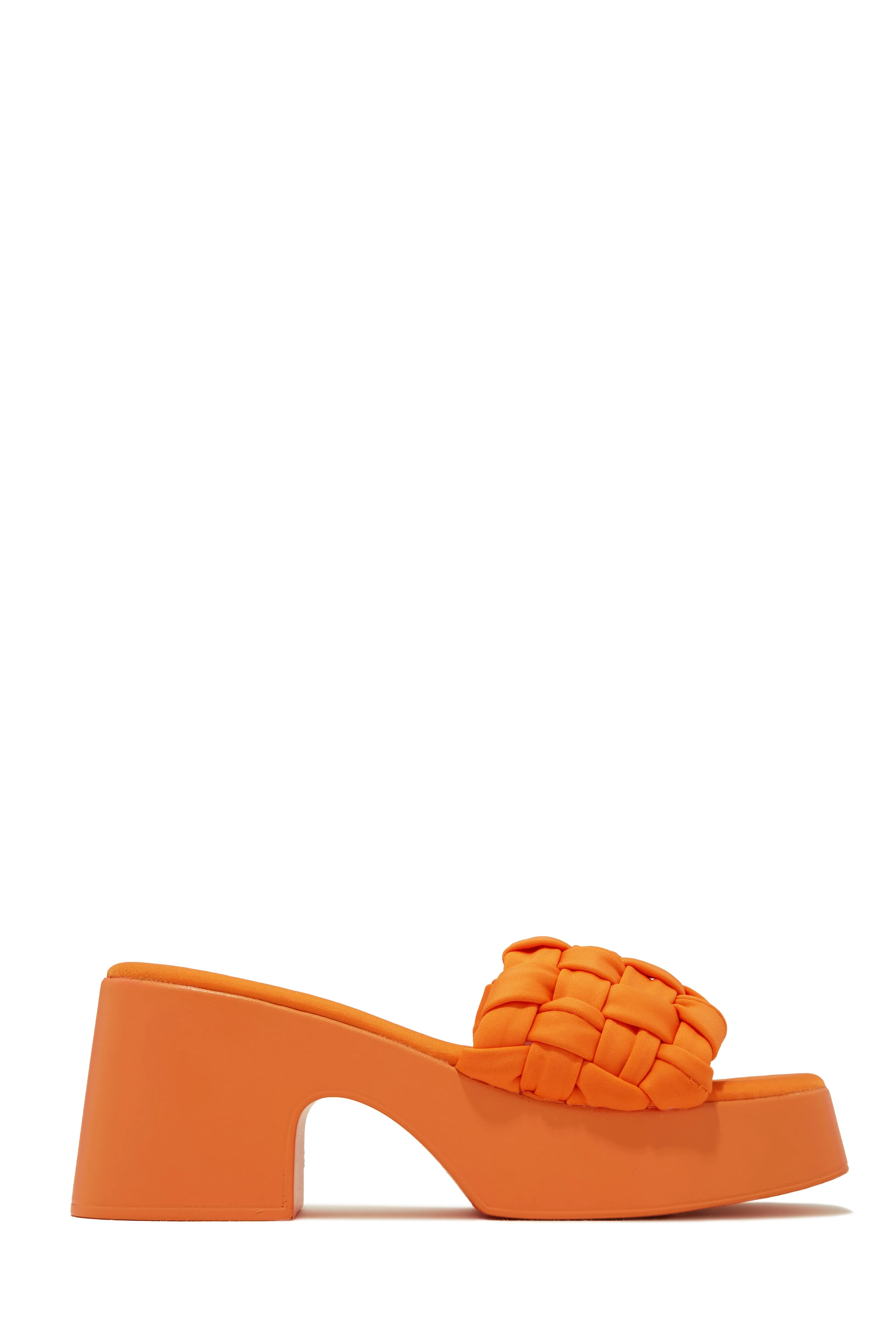 Miley Platform Block Heel Mules - Orange