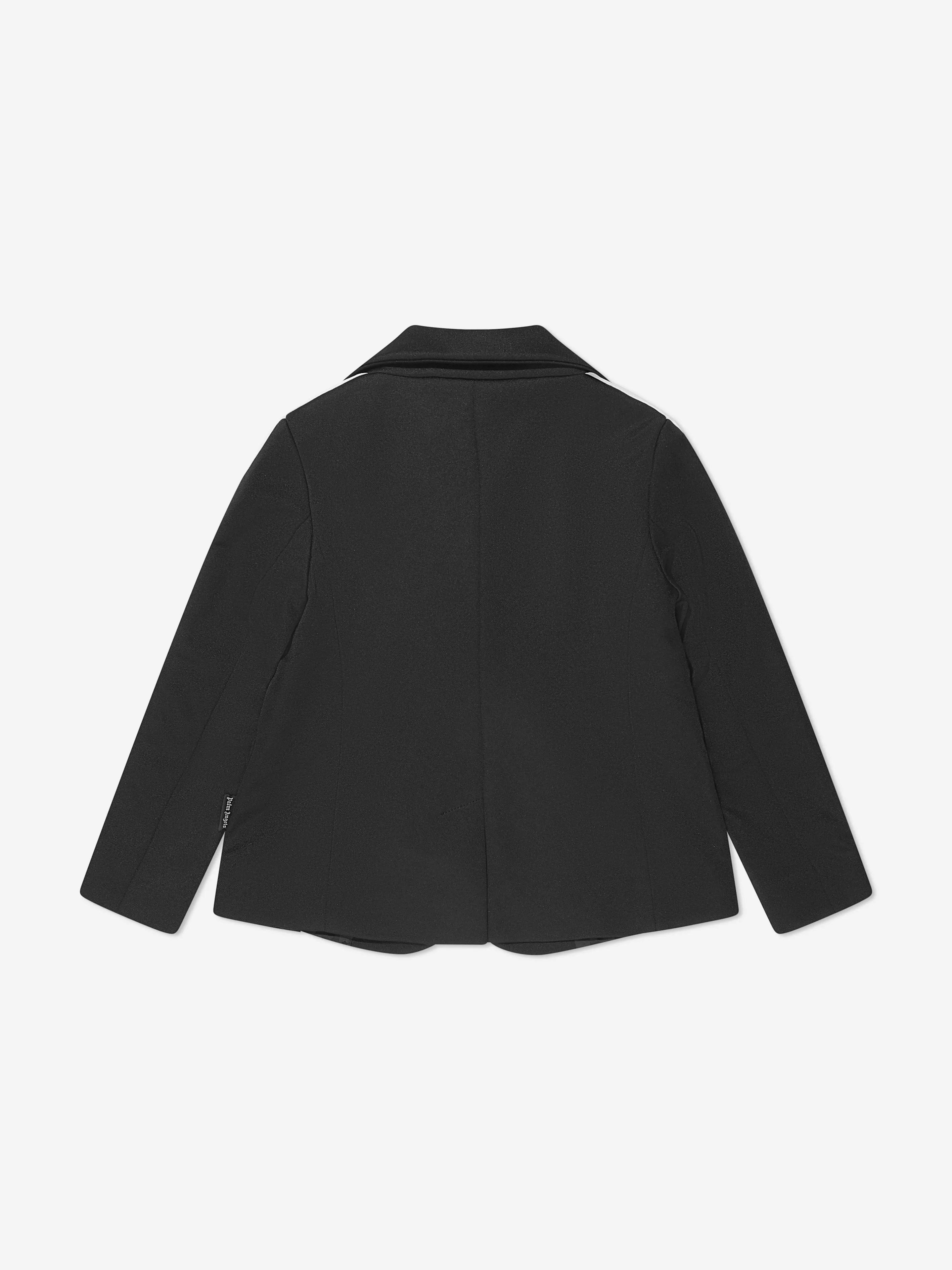 Palm Angels Boys Logo Track Blazer in Black