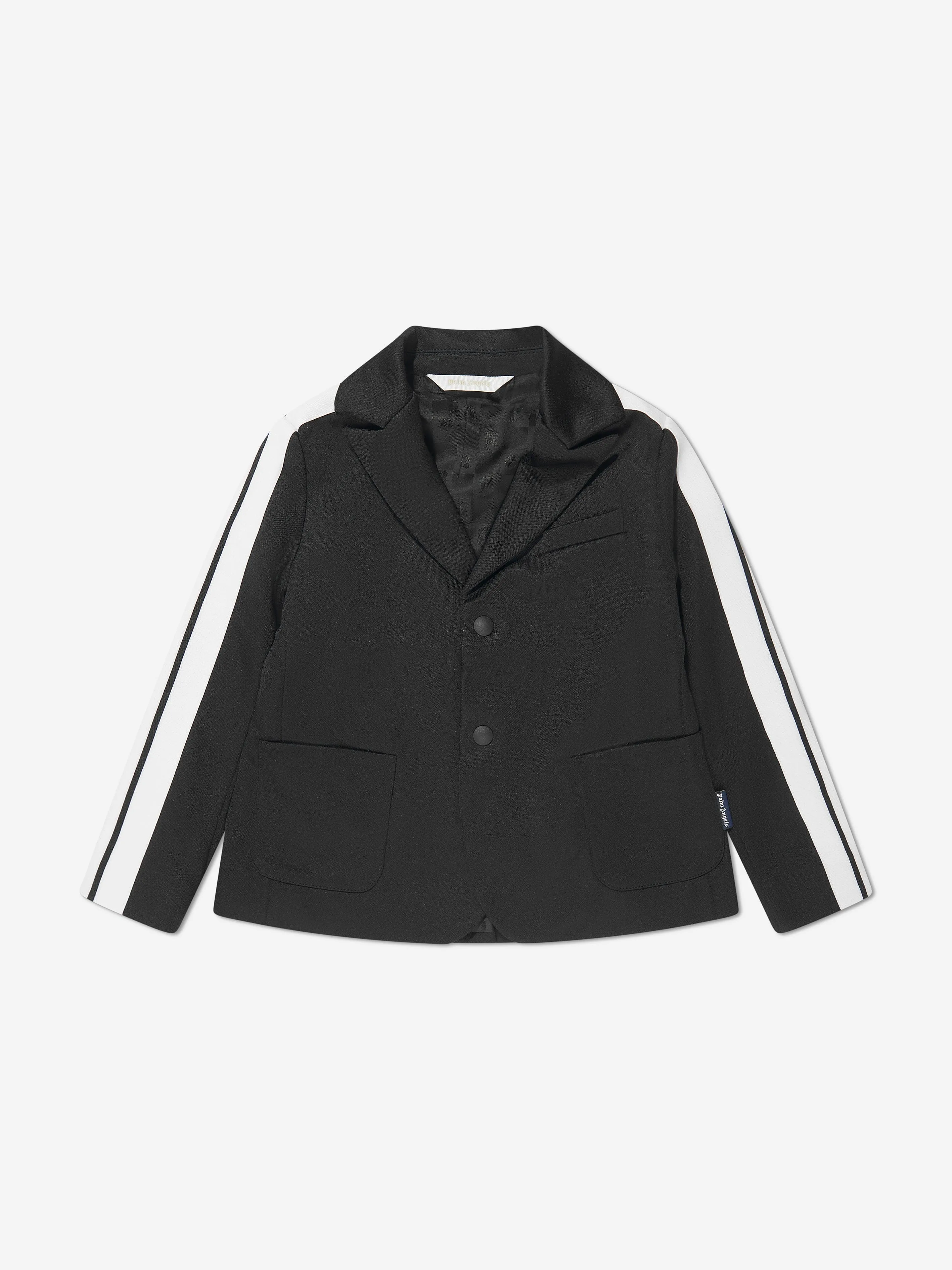 Palm Angels Boys Logo Track Blazer in Black