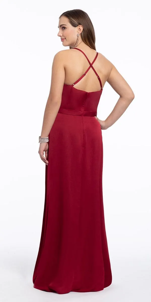 Plunge Crepe X-Back Dress - Missy