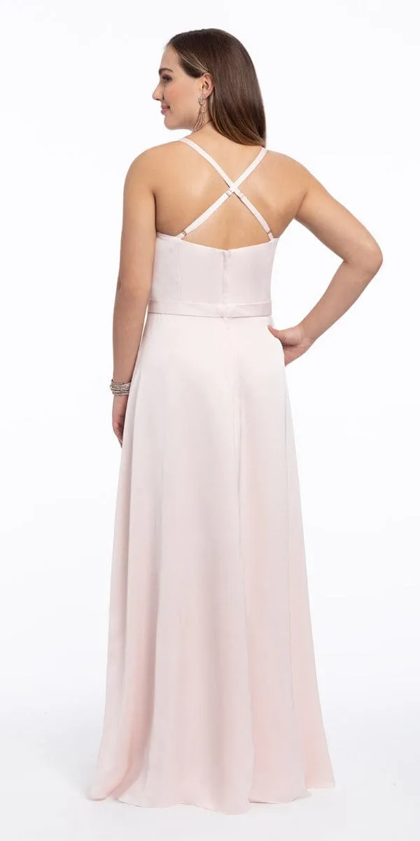 Plunge Crepe X-Back Dress - Missy