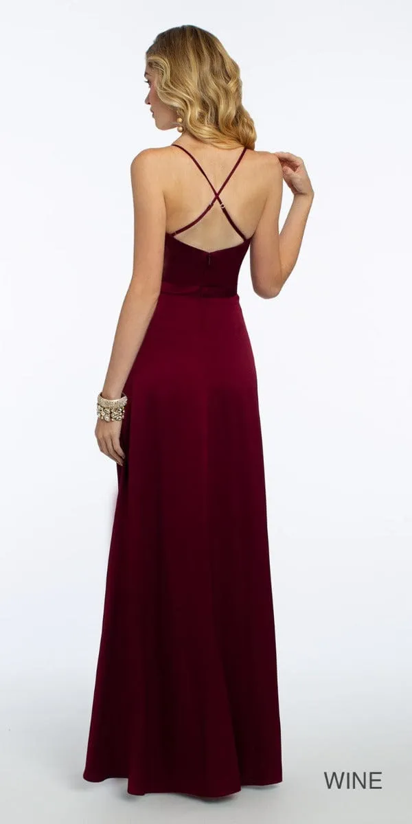 Plunge Crepe X-Back Dress - Missy