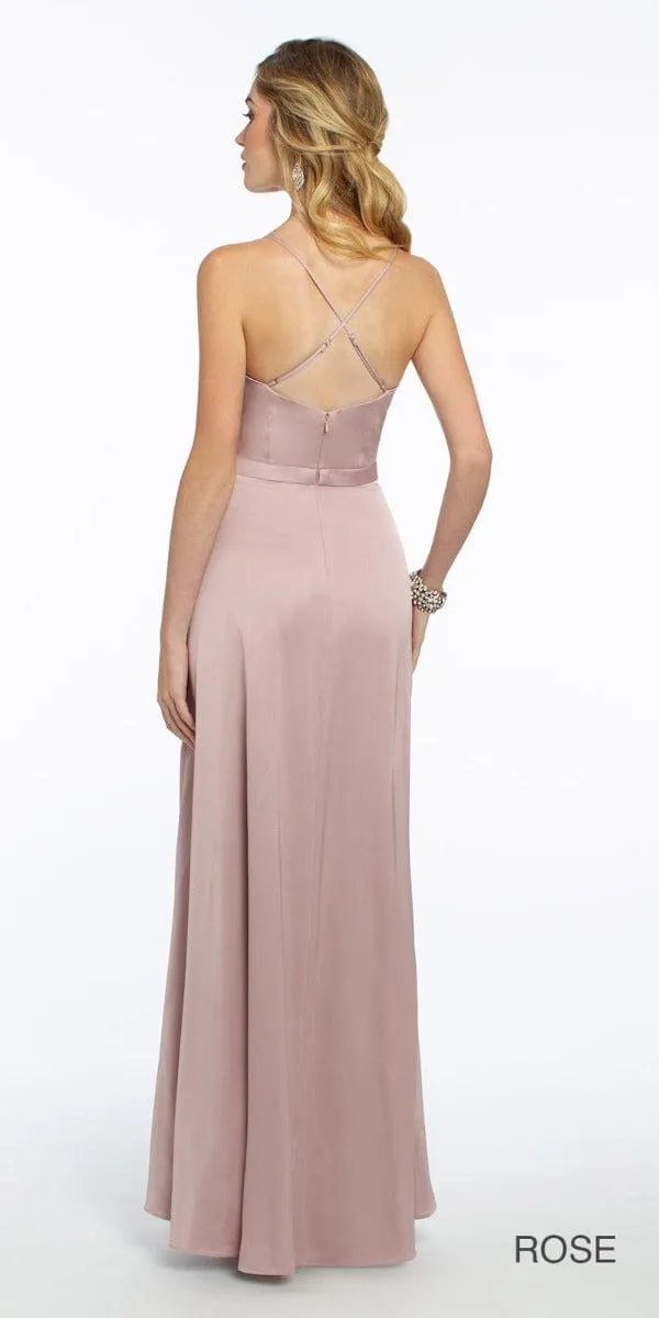 Plunge Crepe X-Back Dress - Missy