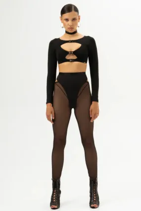 Queen Mesh Leggings – Black Candy