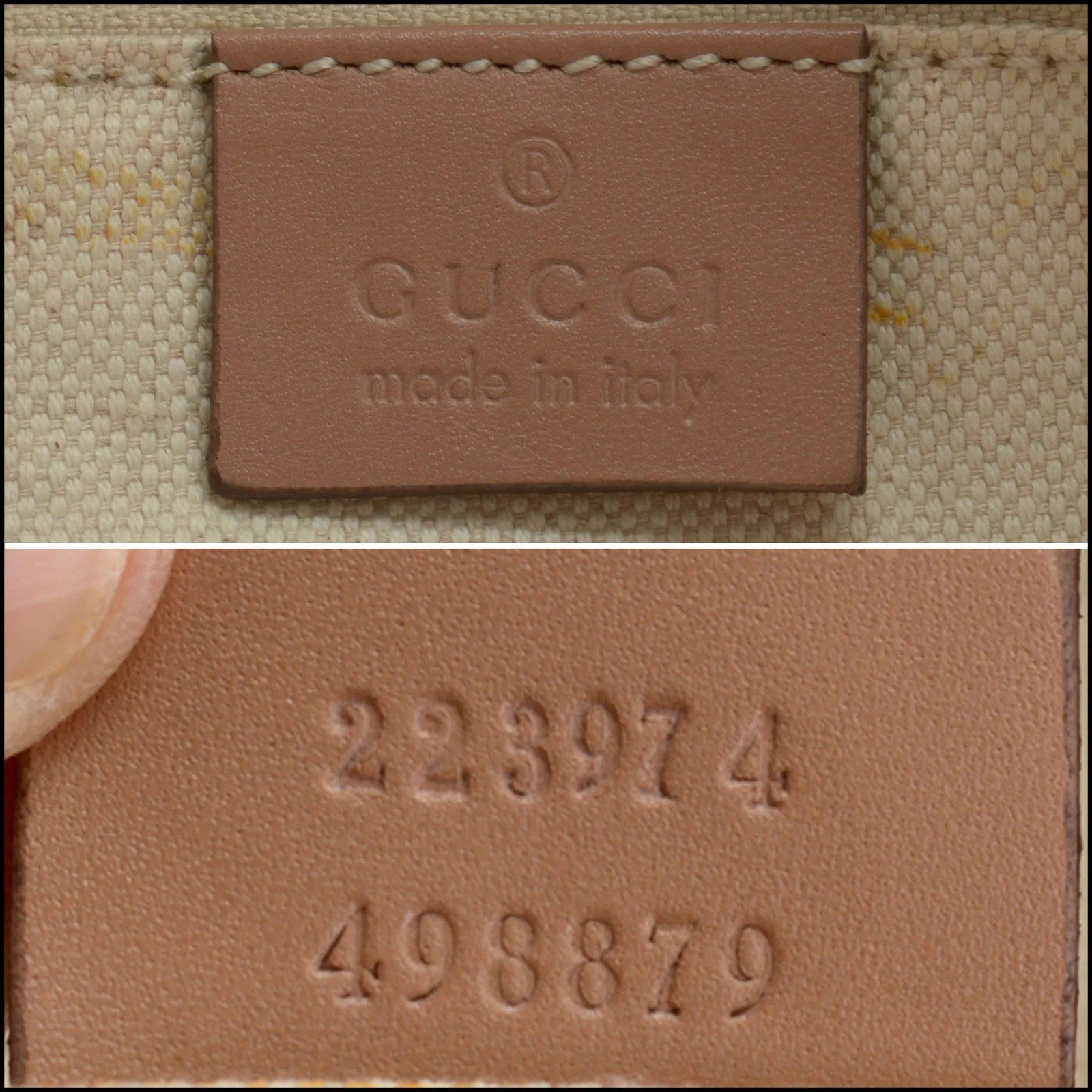 RDC14040 Authentic GUCCI GG Sukey Diamante Canvas Satchel Bag