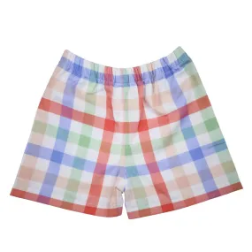 Schoolhouse Plaid Boys Shorts with Ric Rac