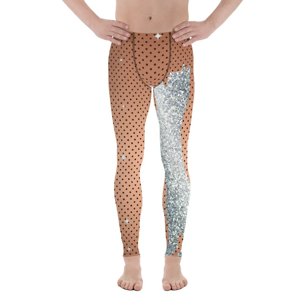 Sequin Print Mesh Men's Leggings